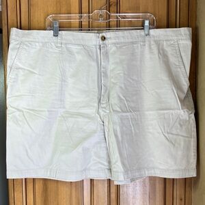 George Men's White Flat Front Cotton Shorts